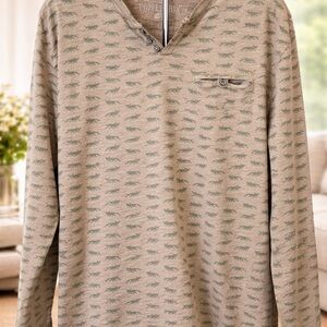 Men’s Large Fox Print Long Sleeve